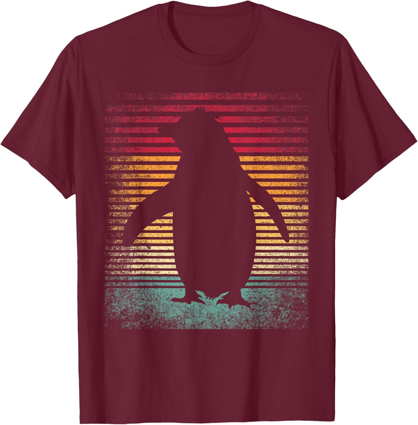 Vintage Retro Penguin 70's 80's Style Men Women Classic Gift T-Shirt - T-Shirt | Maroon