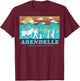 Disney Frozen 2 Arendelle Group Silhouette Poster T-Shirt - T-Shirt | Maroon