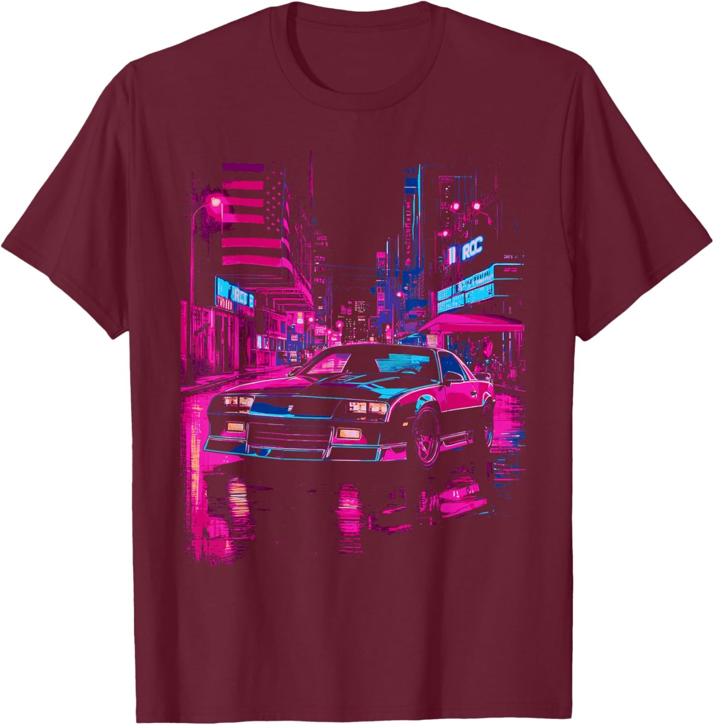 Classic IROC, IROC-Z Muscle Car American Muscle Retro 1980's T-Shirt - T-Shirt | Maroon