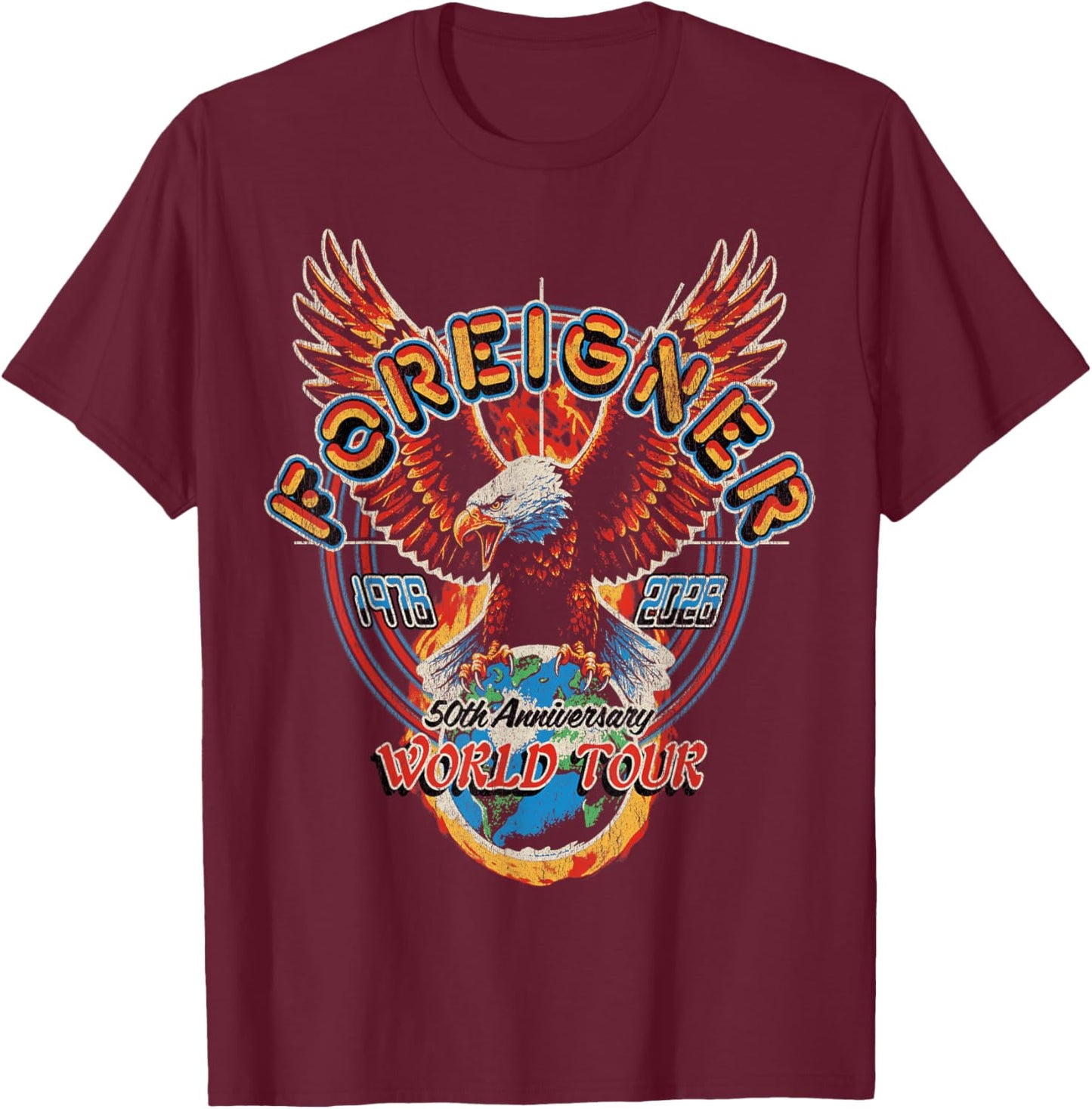Ausländer-Tour zum 50-jährigen Jubiläum T-Shirt - T-Shirt | Maroon