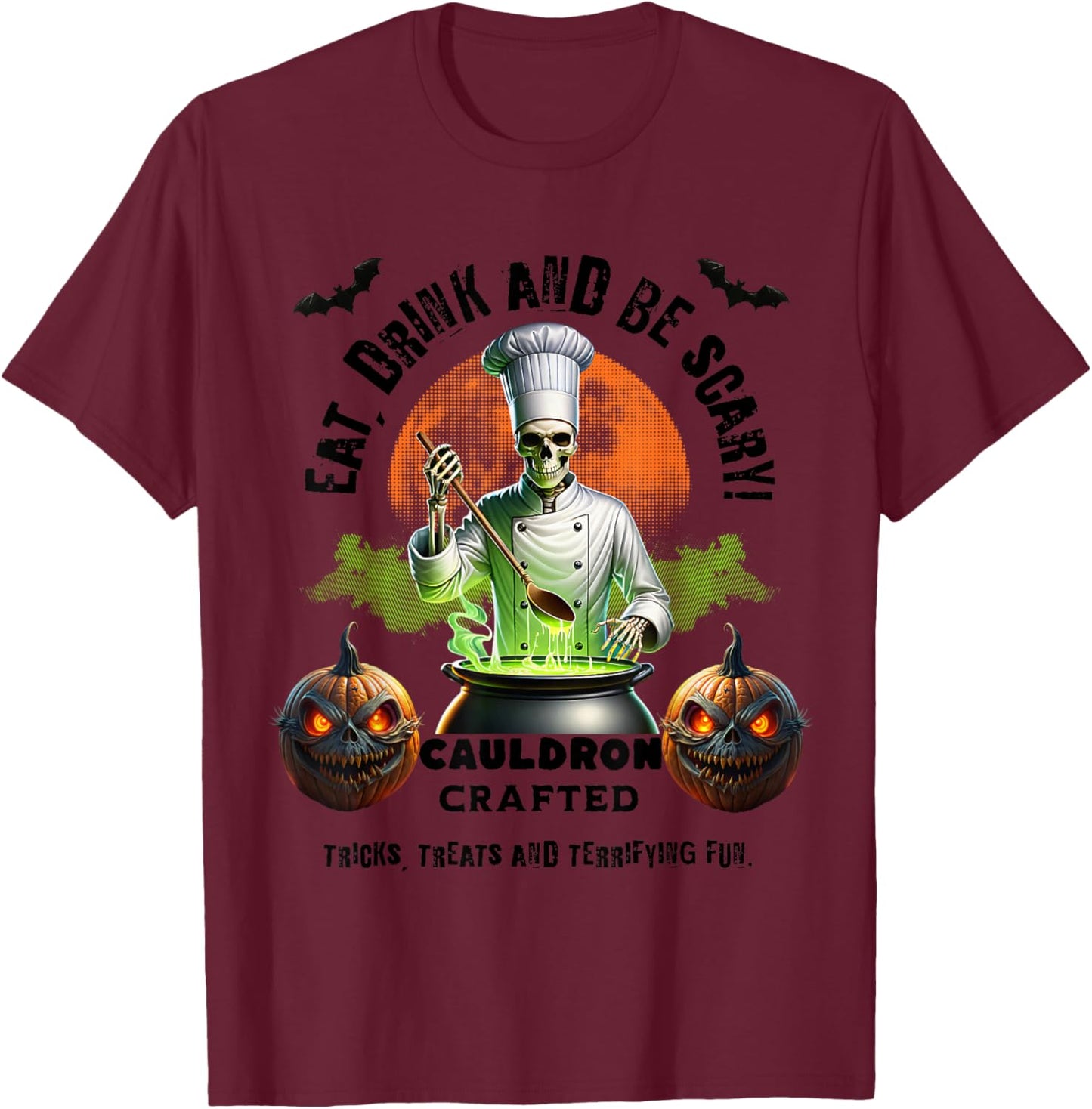 Halloween Chef T-Shirt - T-Shirt | Maroon