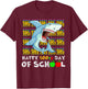 Happy 100th Day Of School Shark Funny Teacher Student Kids T-Shirt - T-Shirt | Maroon