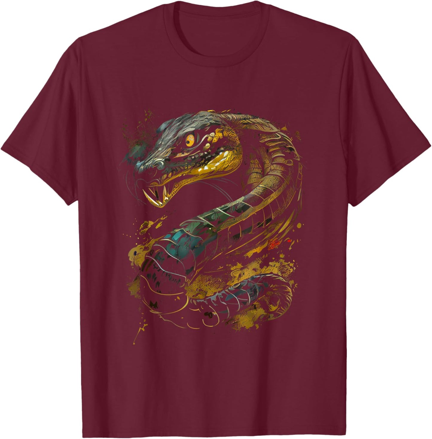 King Cobra snake safari animal favorite Cobra fan T-Shirt - T-Shirt | Maroon
