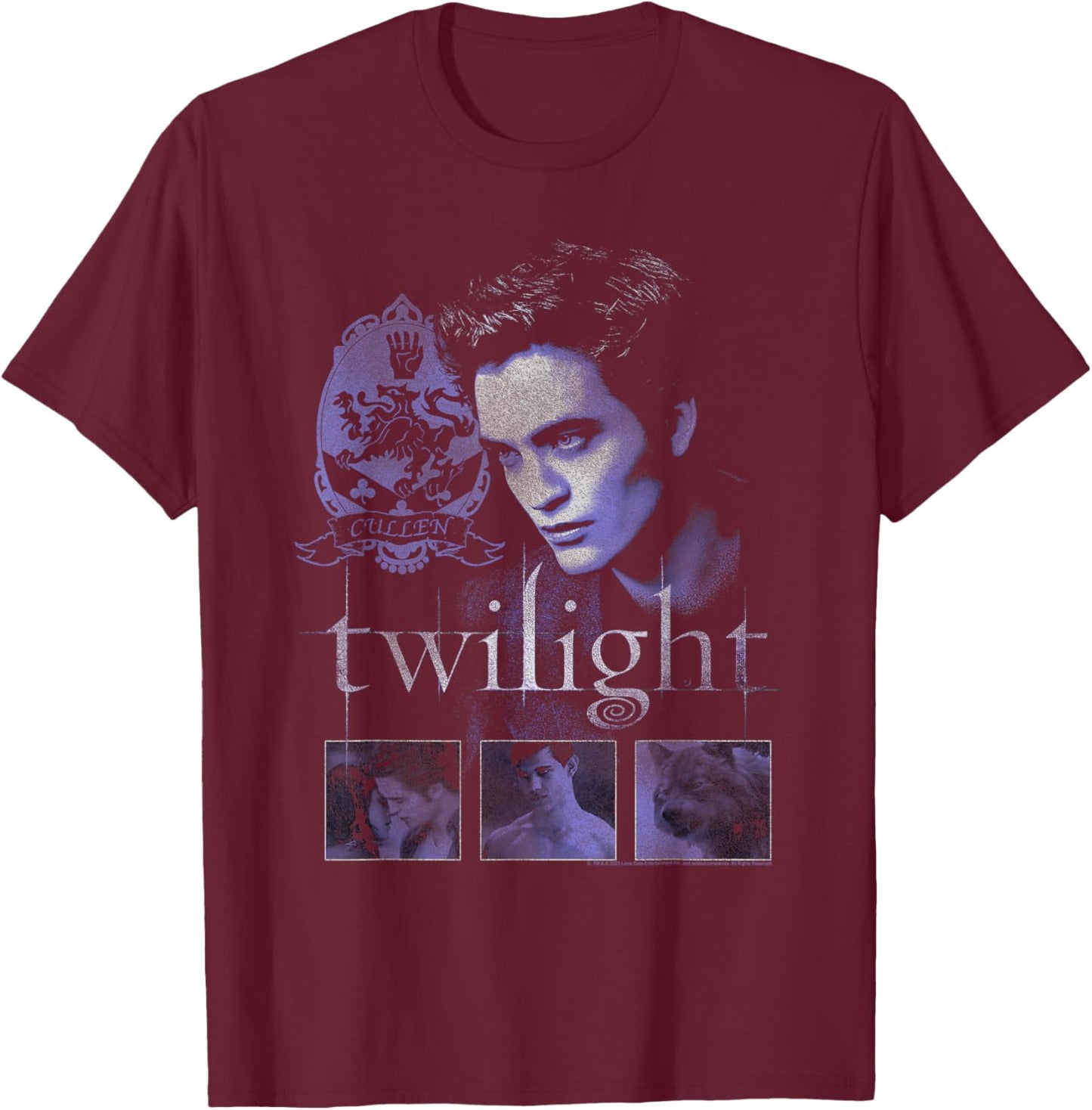 Twilight Edward and Icons T-Shirt - T-Shirt | Maroon