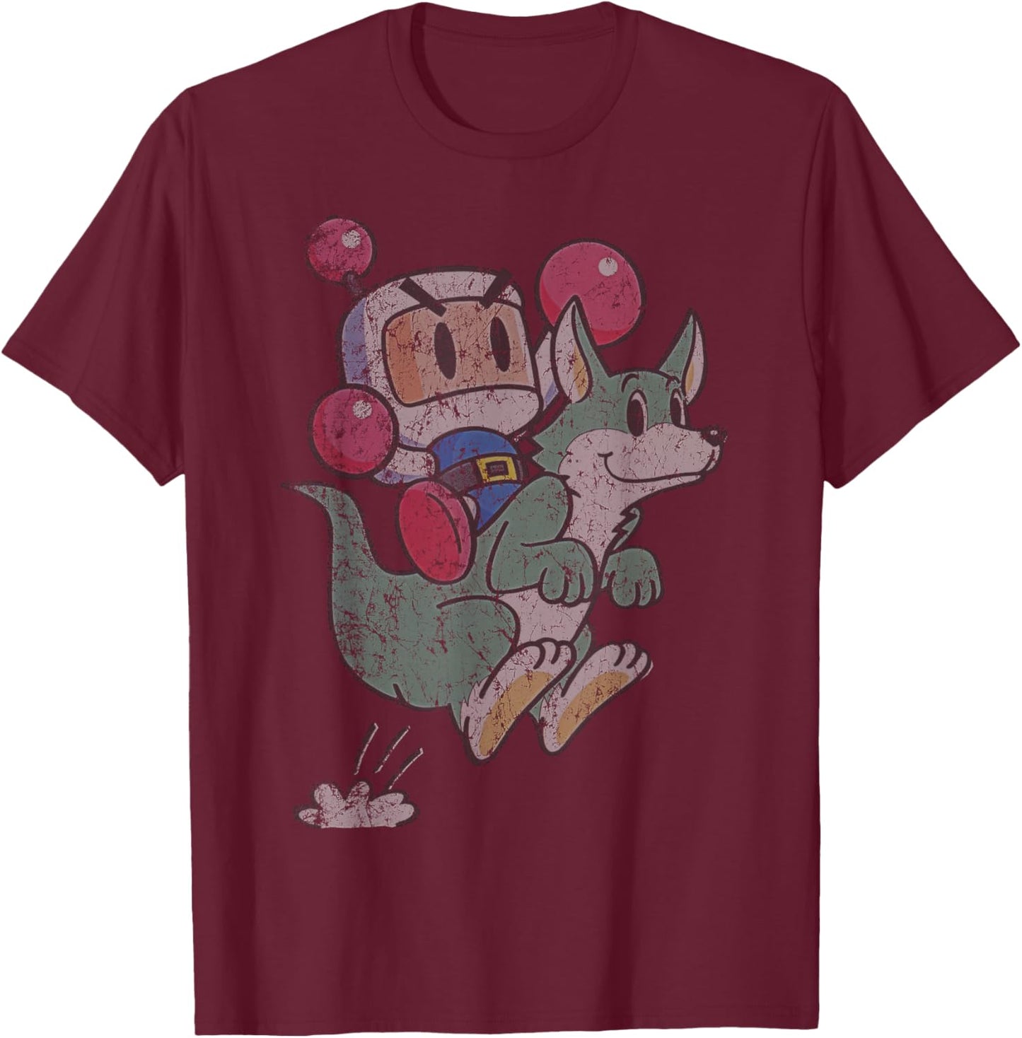 Bomberman Character Super 1993 Retro Gamer Space Classic T-Shirt - T-Shirt | Maroon