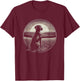 Vintage Vizsla Dog Retro Sunset Scene Art Design T-Shirt - T-Shirt | Maroon
