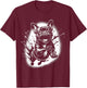 French Bulldog with Cool Paint Spots T-Shirt - T-Shirt | Maroon