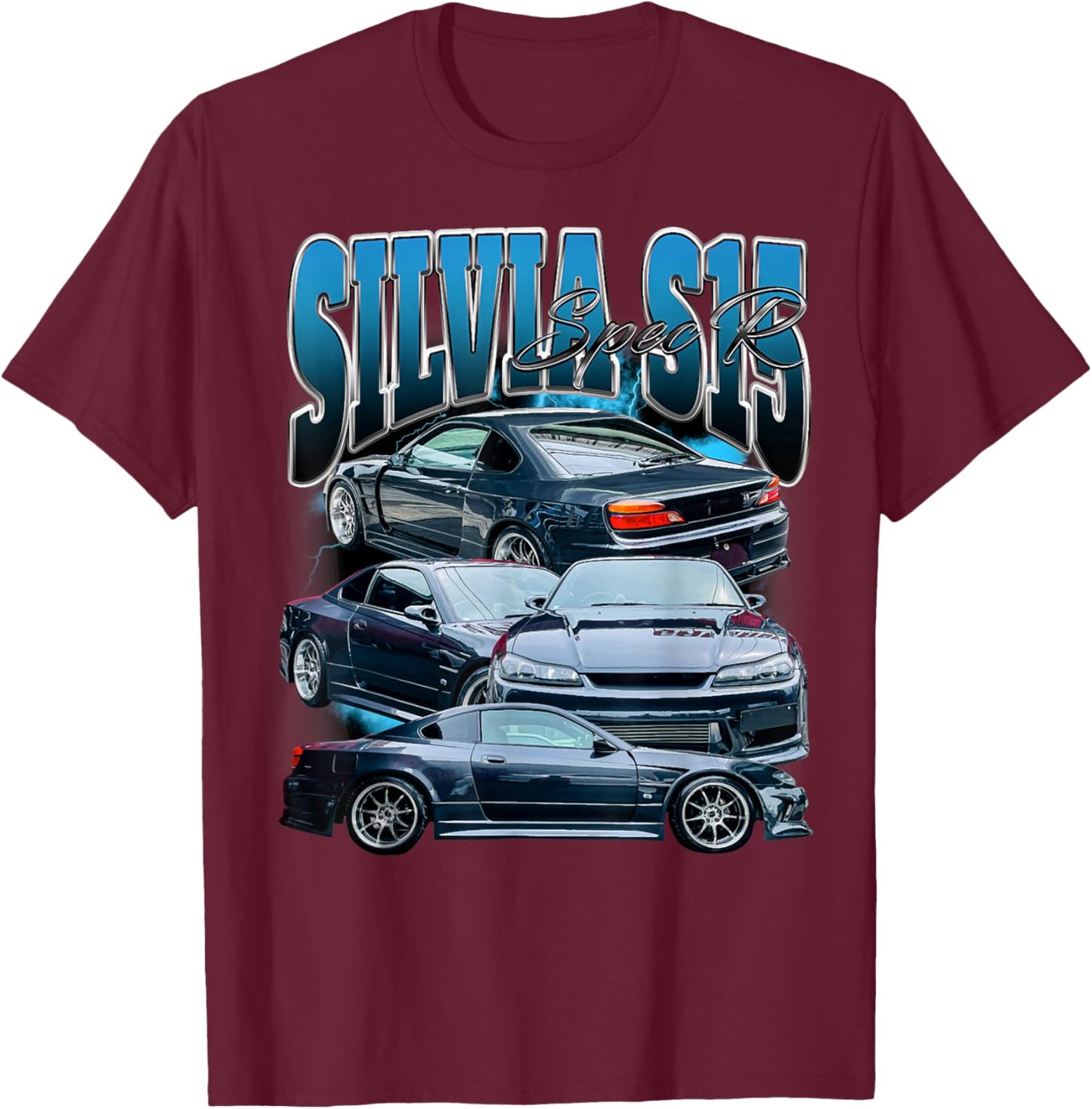 Silvia s15 SpecR 240SX SR20DET sport car T-Shirt - T-Shirt | Maroon