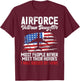 Airforce Veteran Daughter Memorial Day Granddaughter T-Shirt - T-Shirt | Maroon