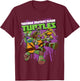 Teenage Mutant Ninja Turtles Purple Splatter T-Shirt - T-Shirt | Maroon