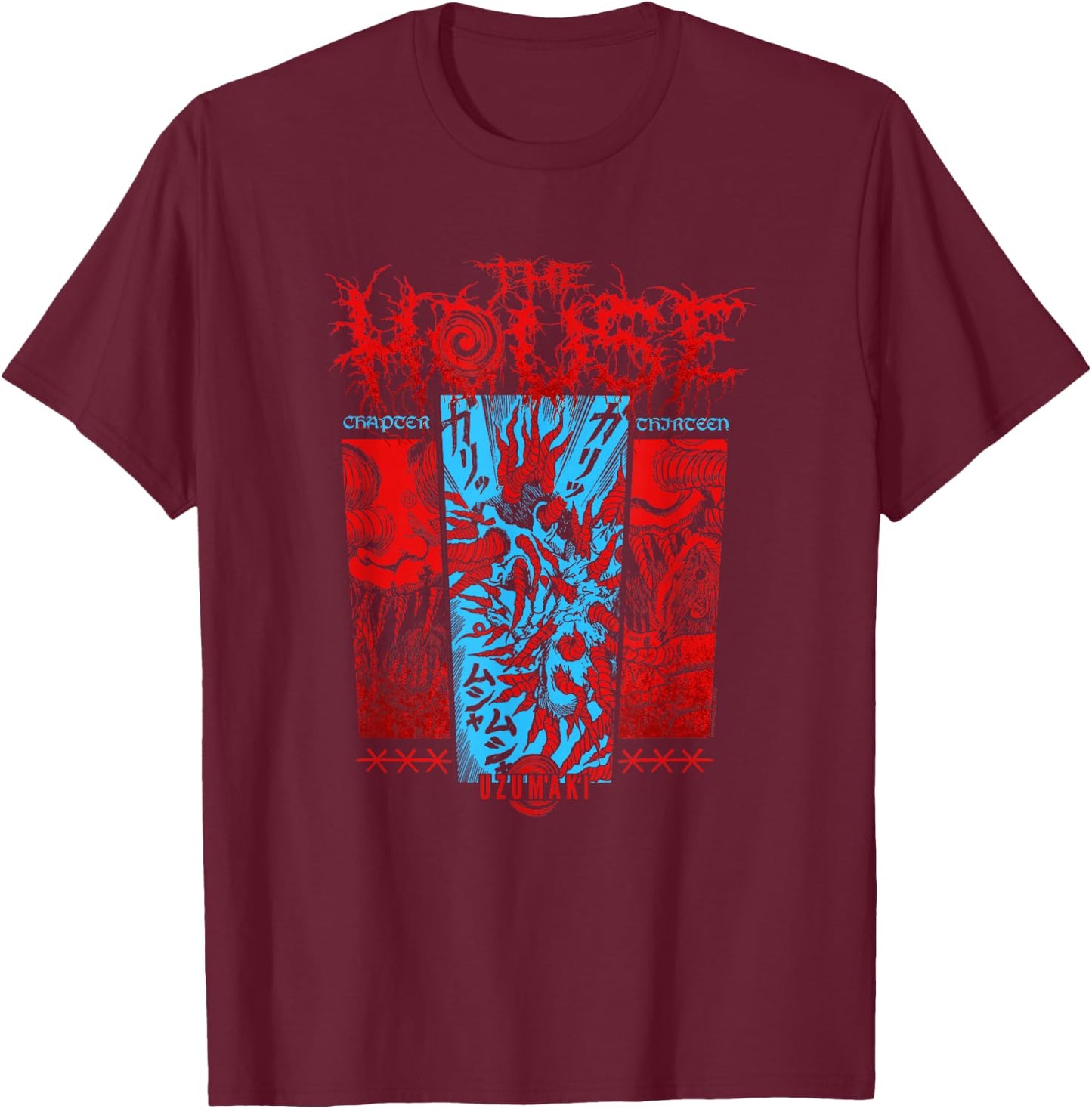 Uzumaki The House Extreme Metal T-Shirt - T-Shirt | Maroon