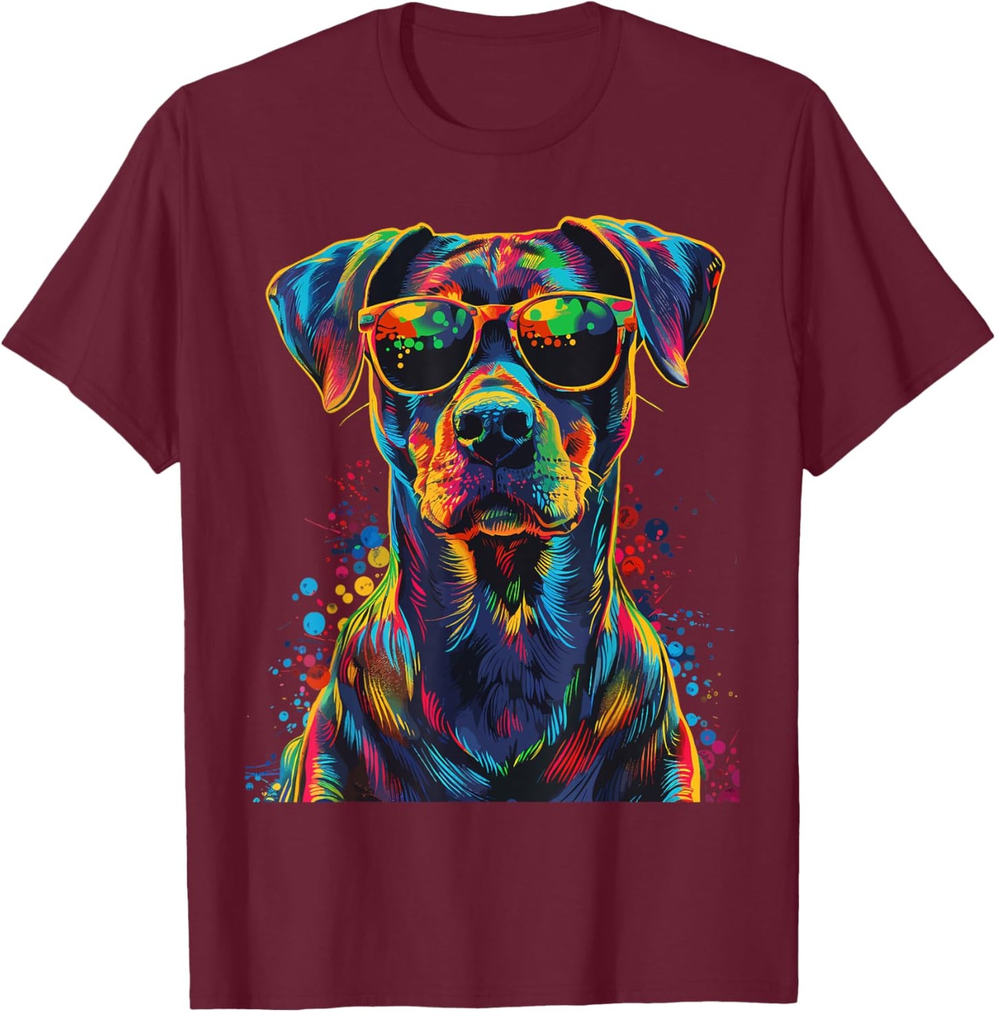 Catahoula Lovers Design Pop Art Funny Catahoula Leopard Dog T-Shirt - T-Shirt | Maroon