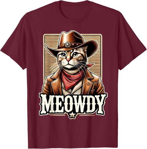 Meowdy Cat Cowboy Cowgirl Meow Howdy Halloween Costume