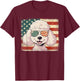 Patriotic Toy Poodle Dog Lover USA Flag 4th Of July T-Shirt - T-Shirt | Maroon