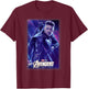 Marvel Avengers Endgame Hawkeye Galactic Poster Small T-Shirt - T-Shirt | Maroon