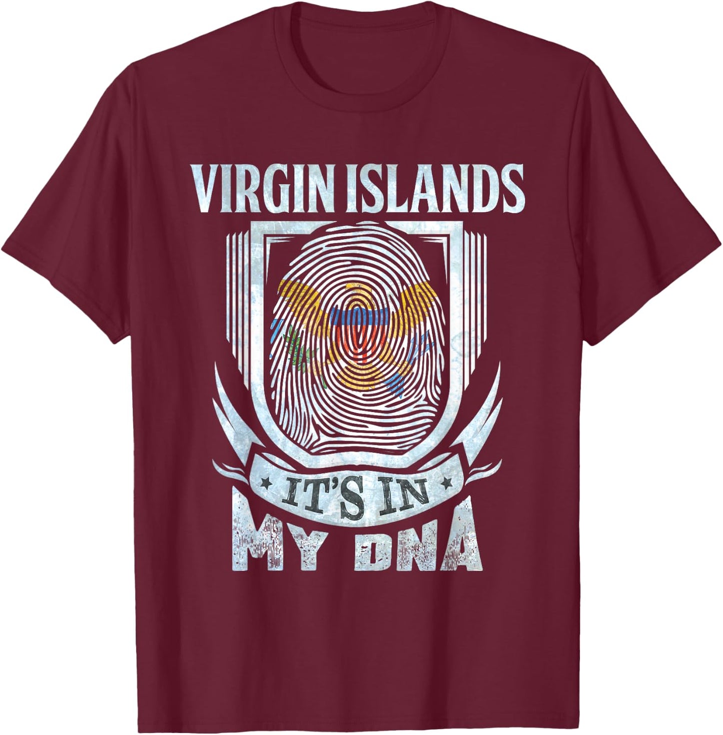 Virgin Islands It's in My DNA T-Shirt - T-Shirt | Maroon