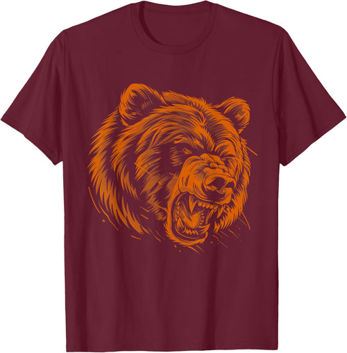 Angry Grizzly Bear Orange