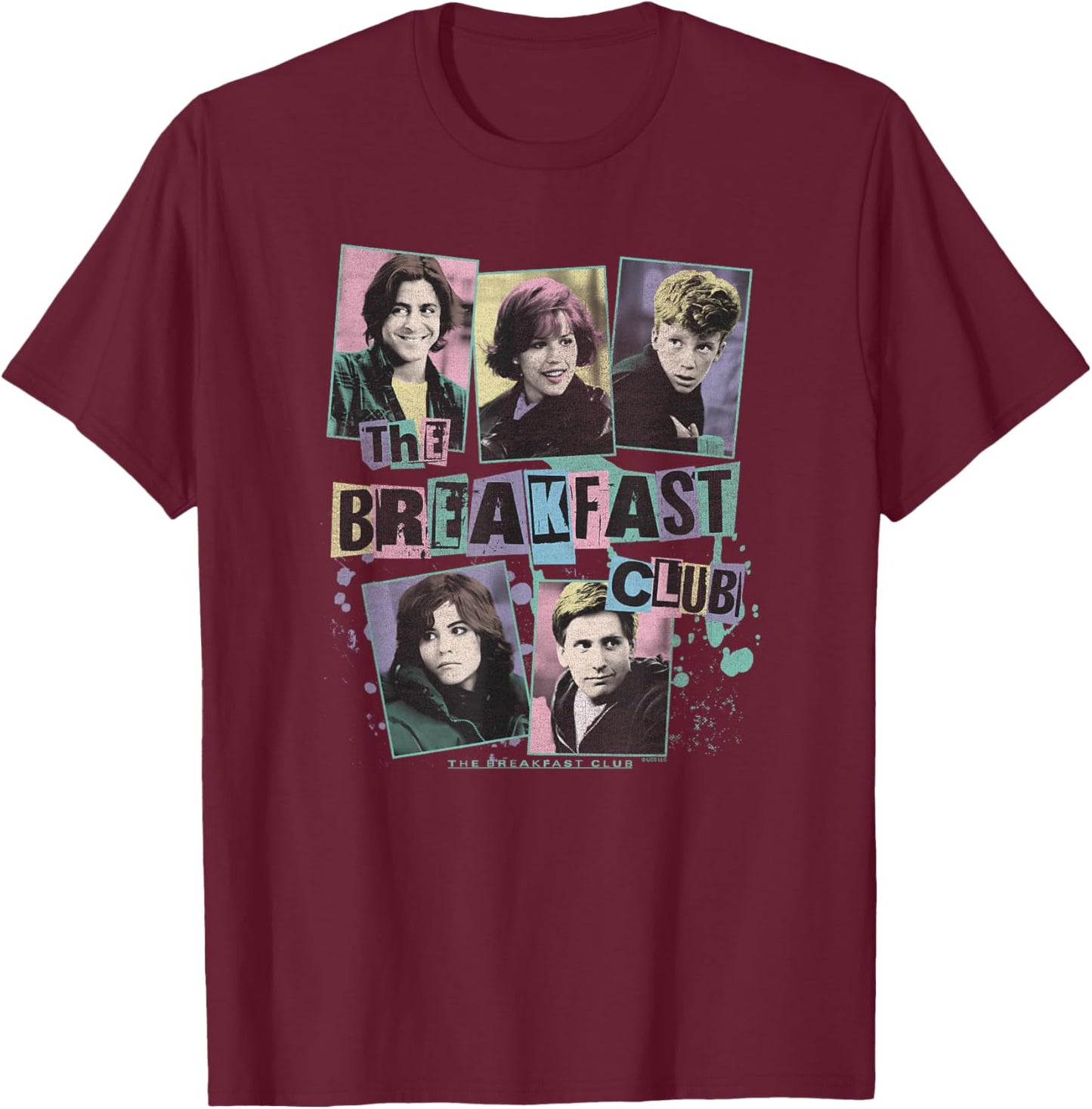 The Breakfast Club Vintage Photographs T-Shirt - T-Shirt | Maroon
