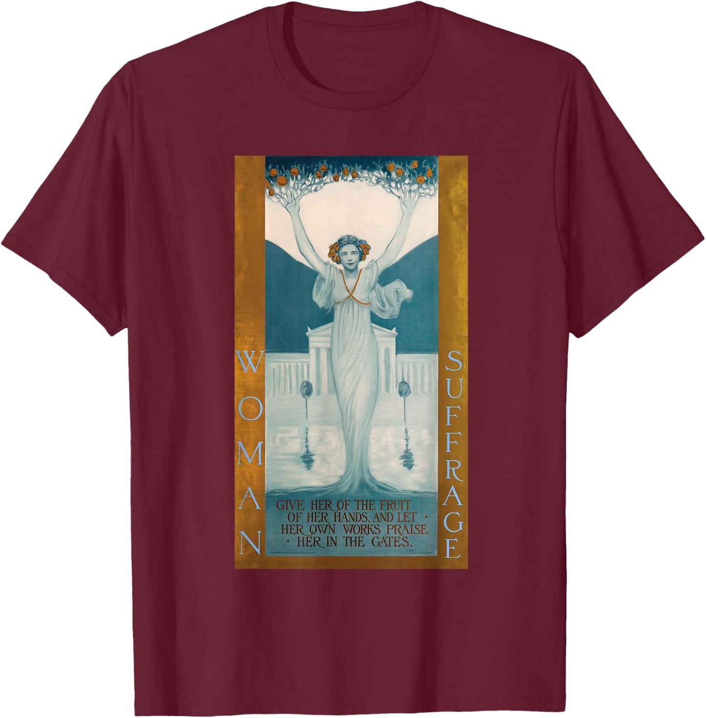 Retro Woman Suffrage 19th Amendment T-Shirt - T-Shirt | Maroon