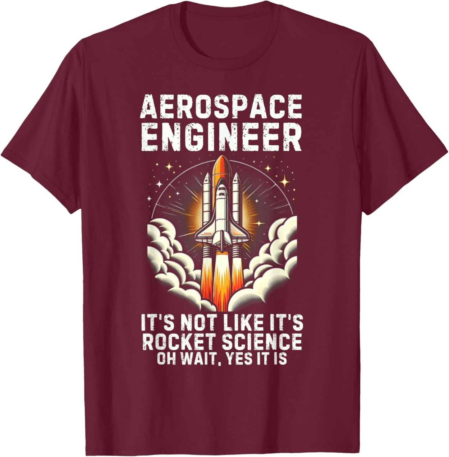 Cool Aerospace Engineer Women Rocket Scientist Space T-Shirt - T-Shirt | Maroon
