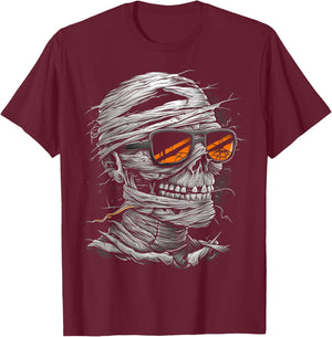 Mummy Costume Halloween Graphic Art Mummy T-Shirt - T-Shirt | Maroon