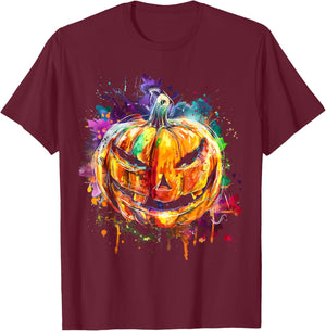 Pumpkin Costume Halloween Spooky Art Pumpkin T-Shirt - T-Shirt | Maroon