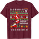 Funny Merry Swishmas Christmas Santa Playing Basketball Kids T-Shirt - T-Shirt | Maroon