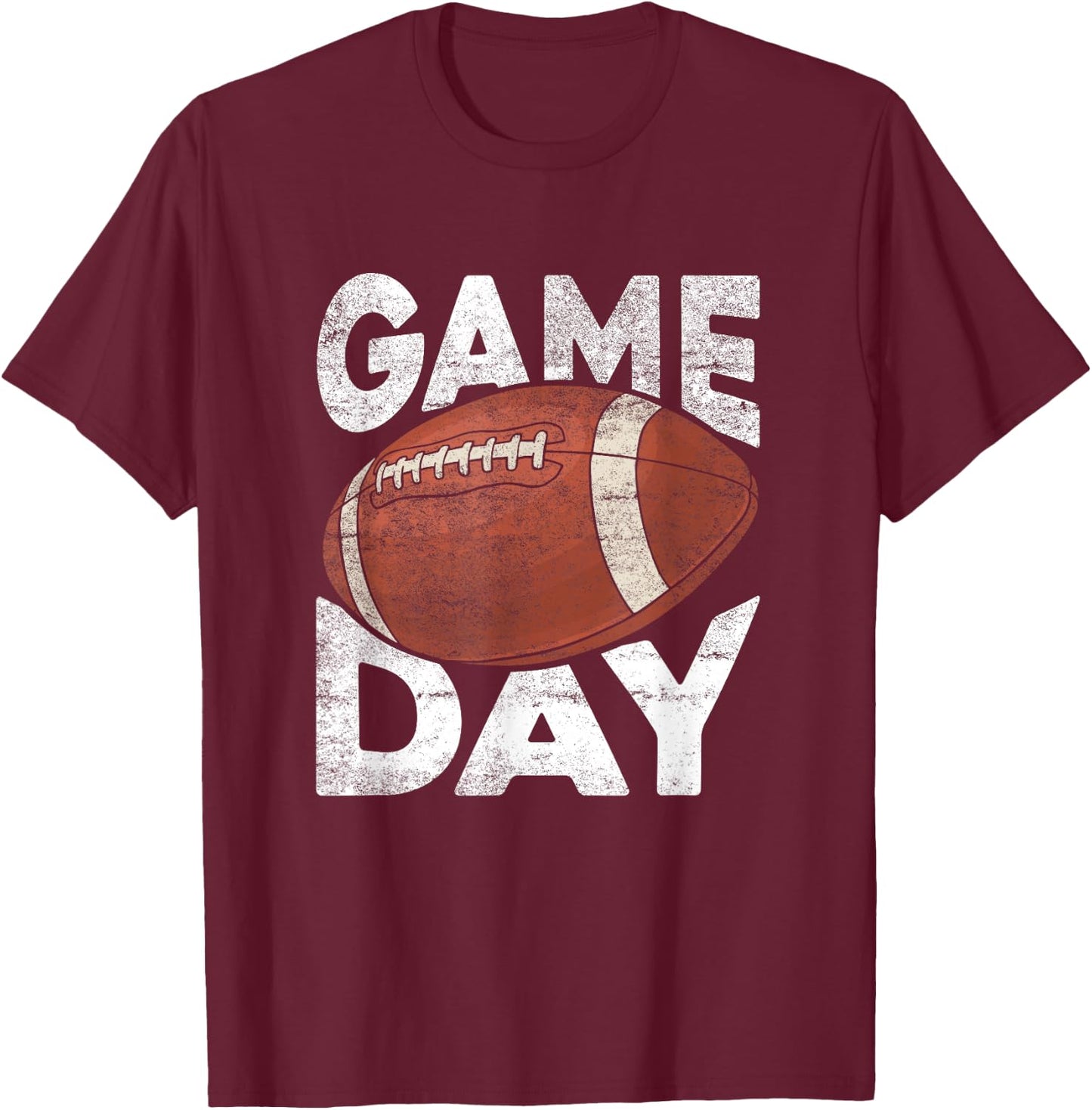 Vintage American Football Game Sports Lover T-Shirt - T-Shirt | Maroon