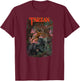 Tarzan Leaping Animal Illustration Father's Day T-Shirt - T-Shirt | Maroon
