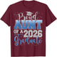 Proud Aunt of a Class of 2026 Graduate Senior Graduation T-Shirt - T-Shirt | Maroon