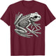 Frog Skeleton Halloween T-Shirt - T-Shirt | Maroon