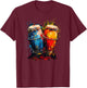 Artistic Colorful Pop Art painted Congas T-Shirt - T-Shirt | Maroon