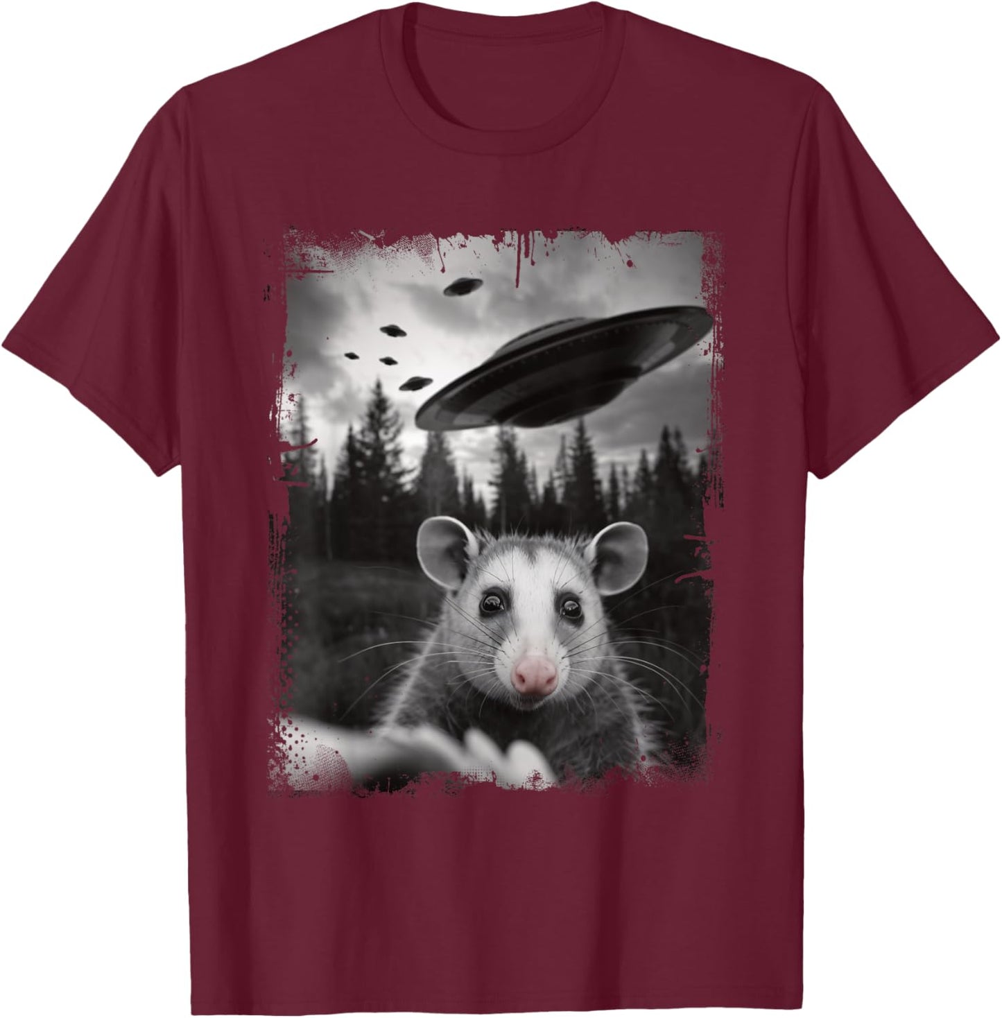 Drôle Opossum Bizarre Mème T-Shirt - T-Shirt | Maroon