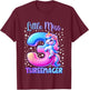 Little Miss Threenager Three 3rd Birthday Girls 3 Years T-Shirt - T-Shirt | Maroon