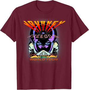 Journey Men's Frontiers Tour , Black, Small T-Shirt - T-Shirt | Maroon