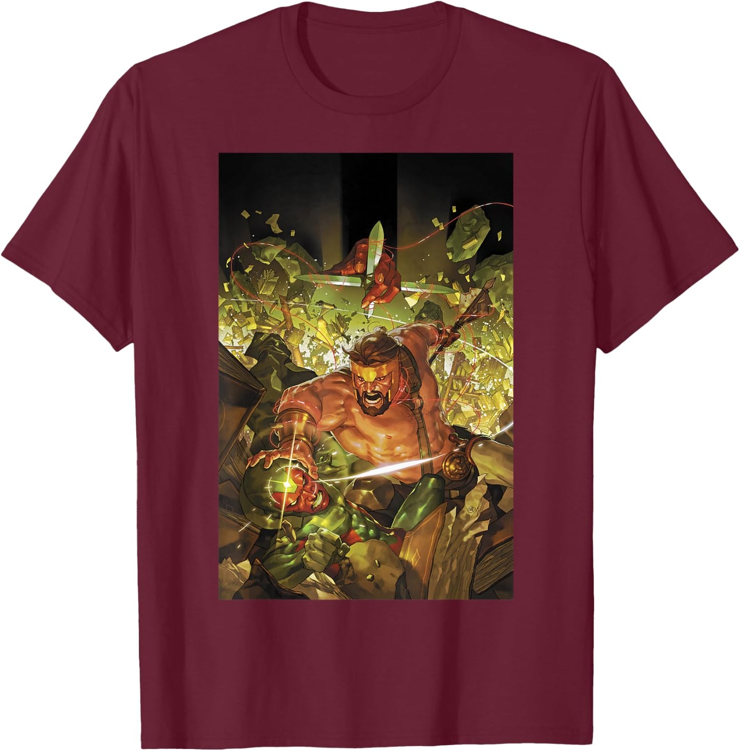 Marvel Comixology Hercules And Vision Comic Book Cover T-Shirt - T-Shirt | Maroon