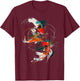 Fish Abstract Art Geometric Animal Pet Graphic Fish T-Shirt - T-Shirt | Maroon