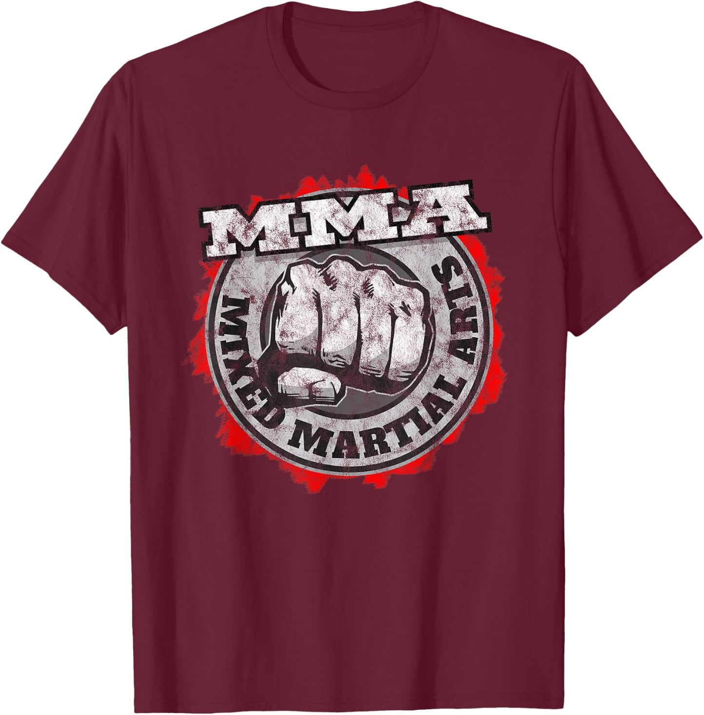 MMA Mixed Martial Arts Cage Fighting Sport T-Shirt - T-Shirt | Maroon