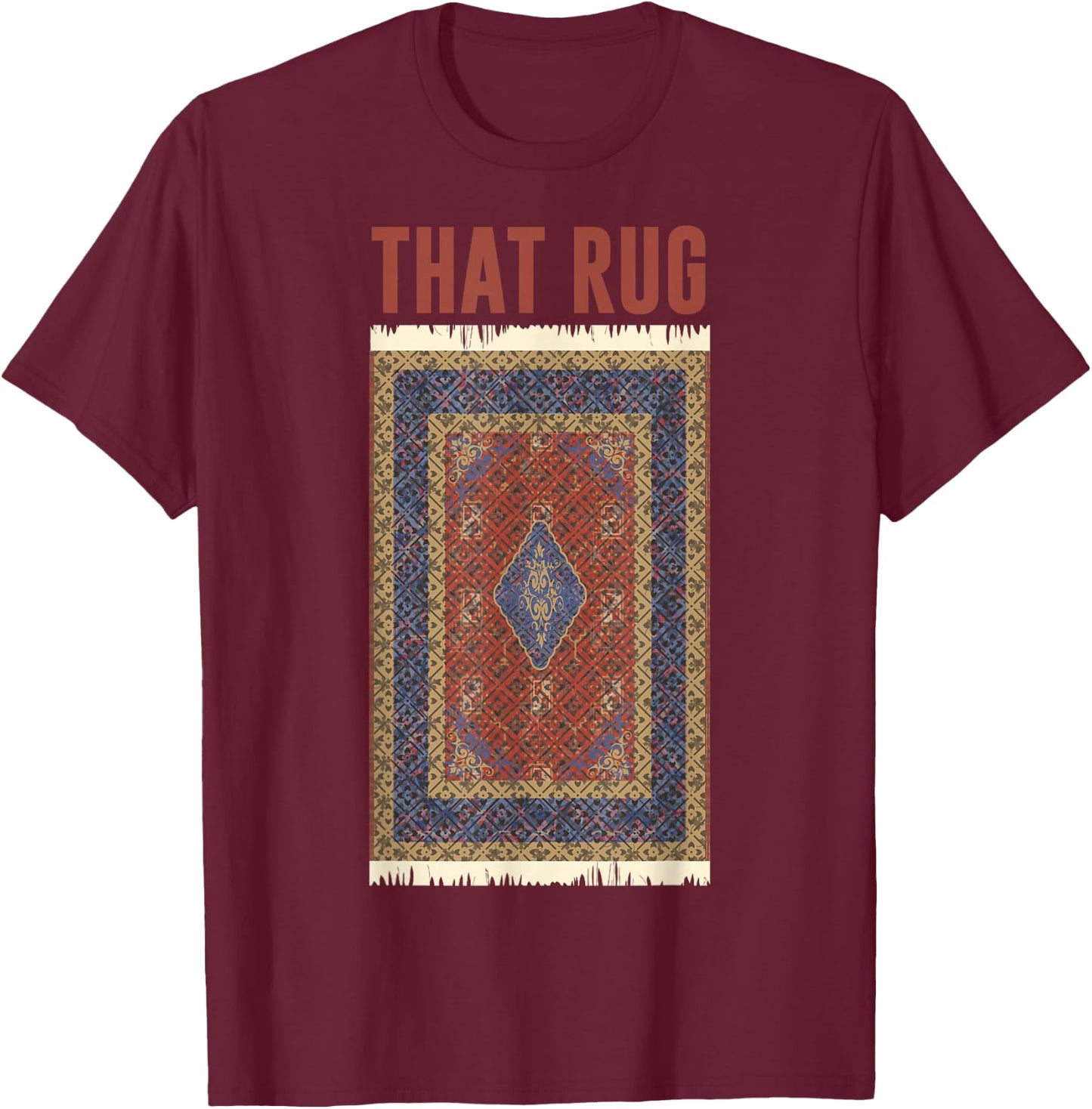 The Big Lebowski That Rug Portrait Graphic T-Shirt - T-Shirt | Maroon