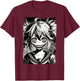 Anime Horror Manga, Aesthetic Japanese Creepy Kawaii Goth T-Shirt - T-Shirt | Maroon