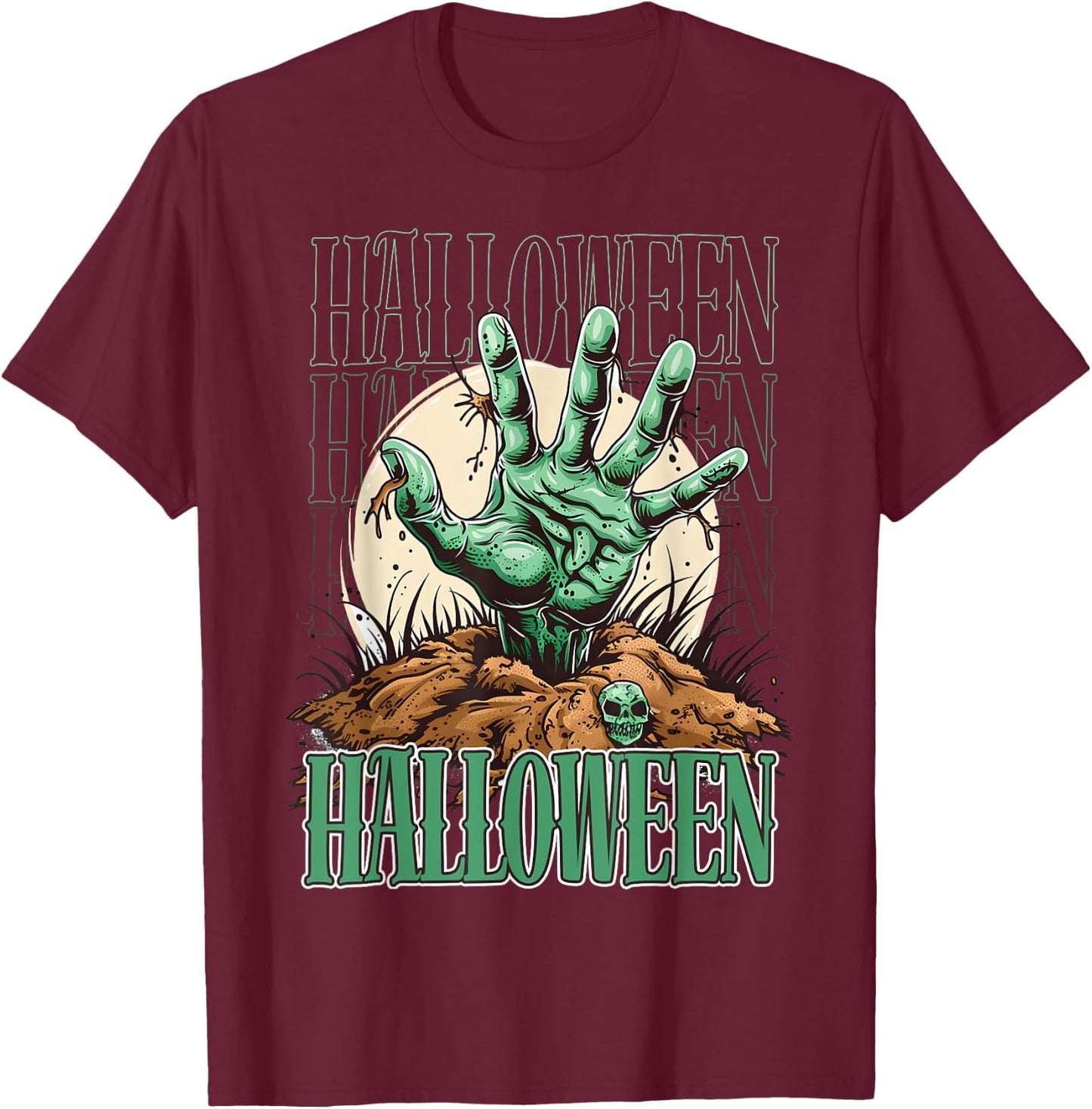 Scary night ghost design for those who love dark stories T-Shirt - T-Shirt | Maroon