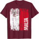MALTA Flag Vintage Distressed MALTA T-Shirt - T-Shirt | Maroon