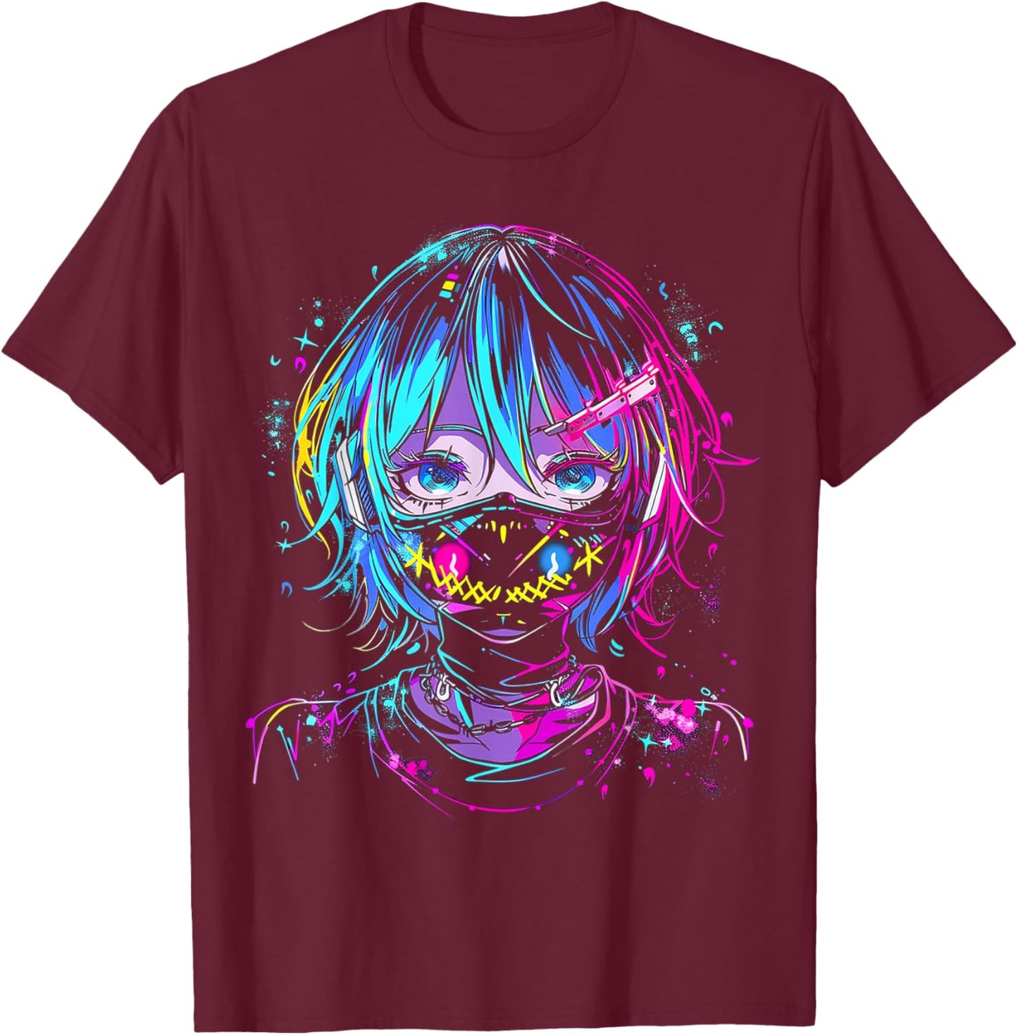 Anime Manga Graphic Tattoo Artwork Anime T-Shirt - T-Shirt | Maroon