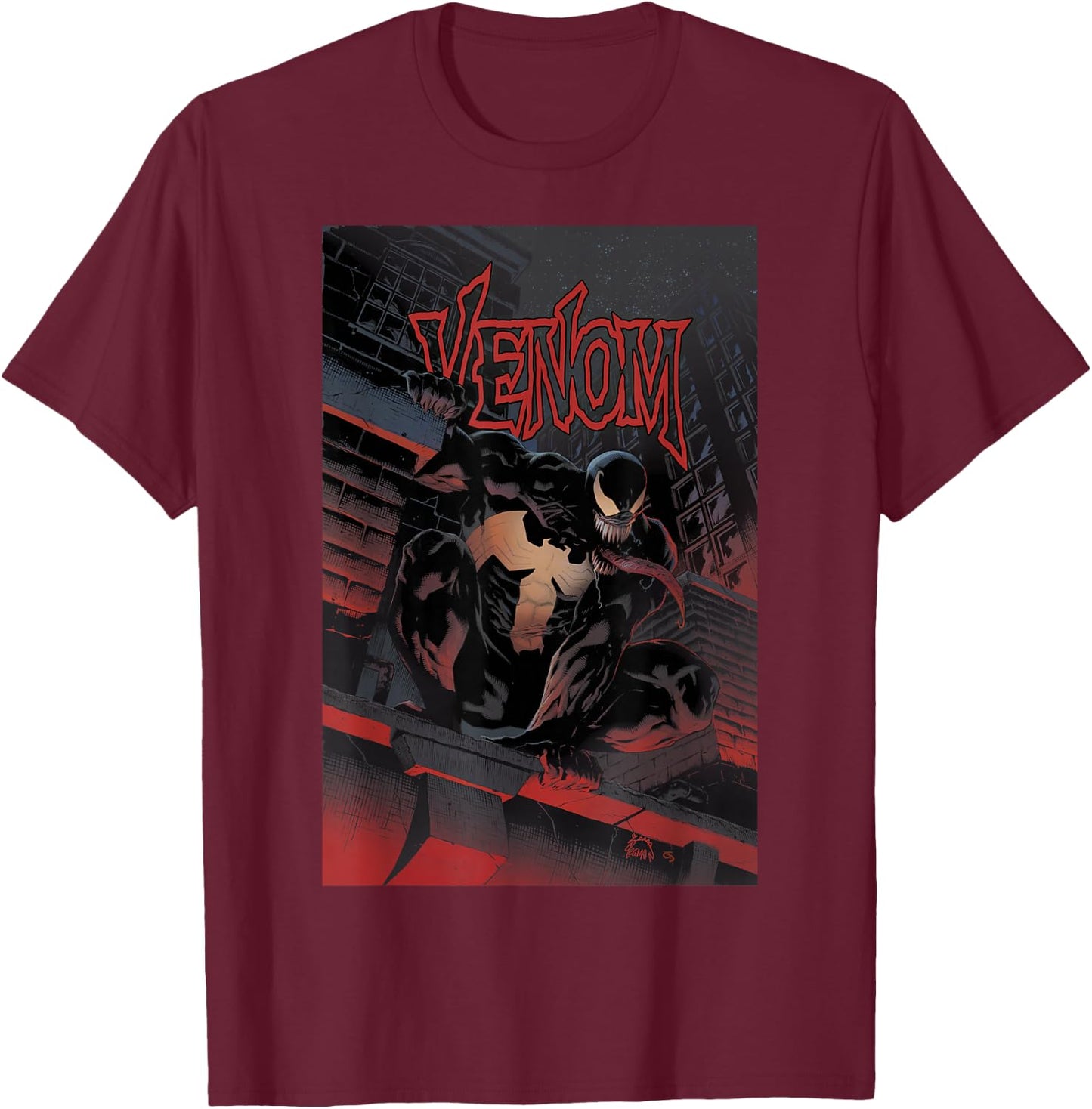 Marvel Comixology Venom Issue# 11 Comic Book Cover T-Shirt - T-Shirt | Maroon