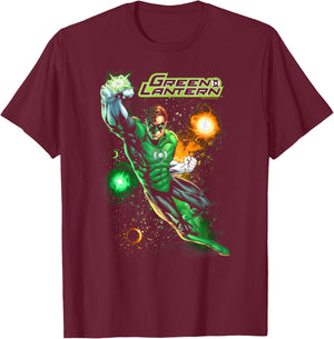 DC Comics Green Lantern Galactic Guardian -Adults and Kids , Black, Small, Short Sleeve T-Shirt - T-Shirt | Maroon