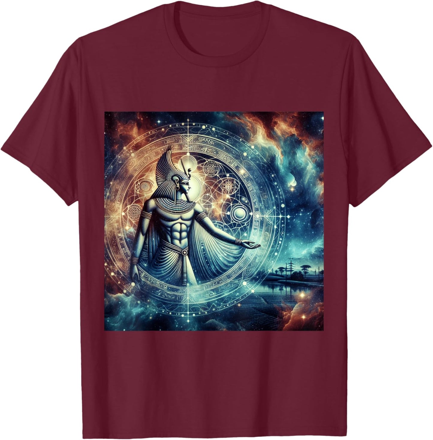 God Of Sun Ra Cool Egyptian Pantheon Nerd Geek Stuff Graphic T-Shirt - T-Shirt | Maroon