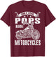 Only Cool Pops Rides Motorcycles T-Shirt - T-Shirt | Maroon