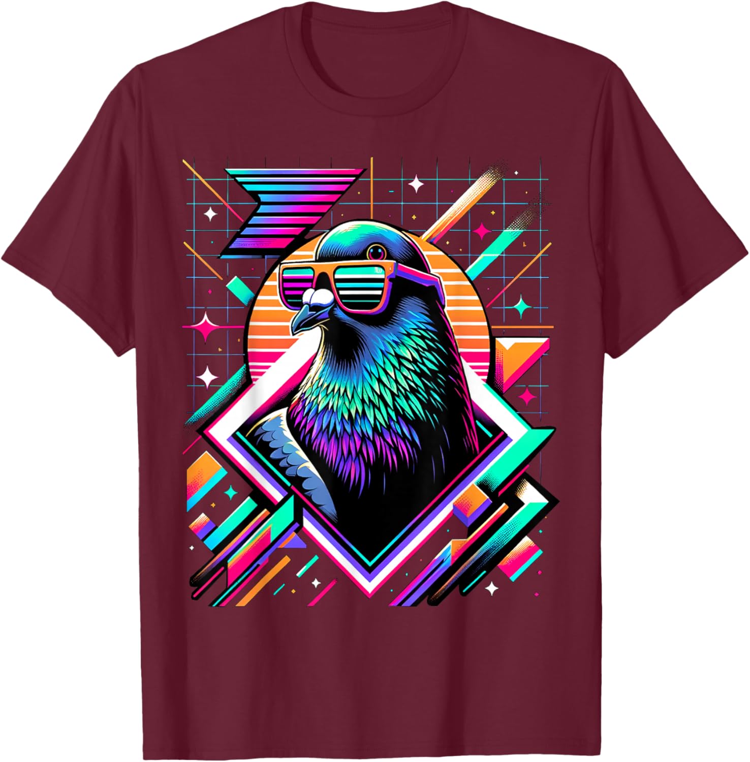 and Kids Vintage Retro Pigeon Lover T-Shirt - T-Shirt | Maroon