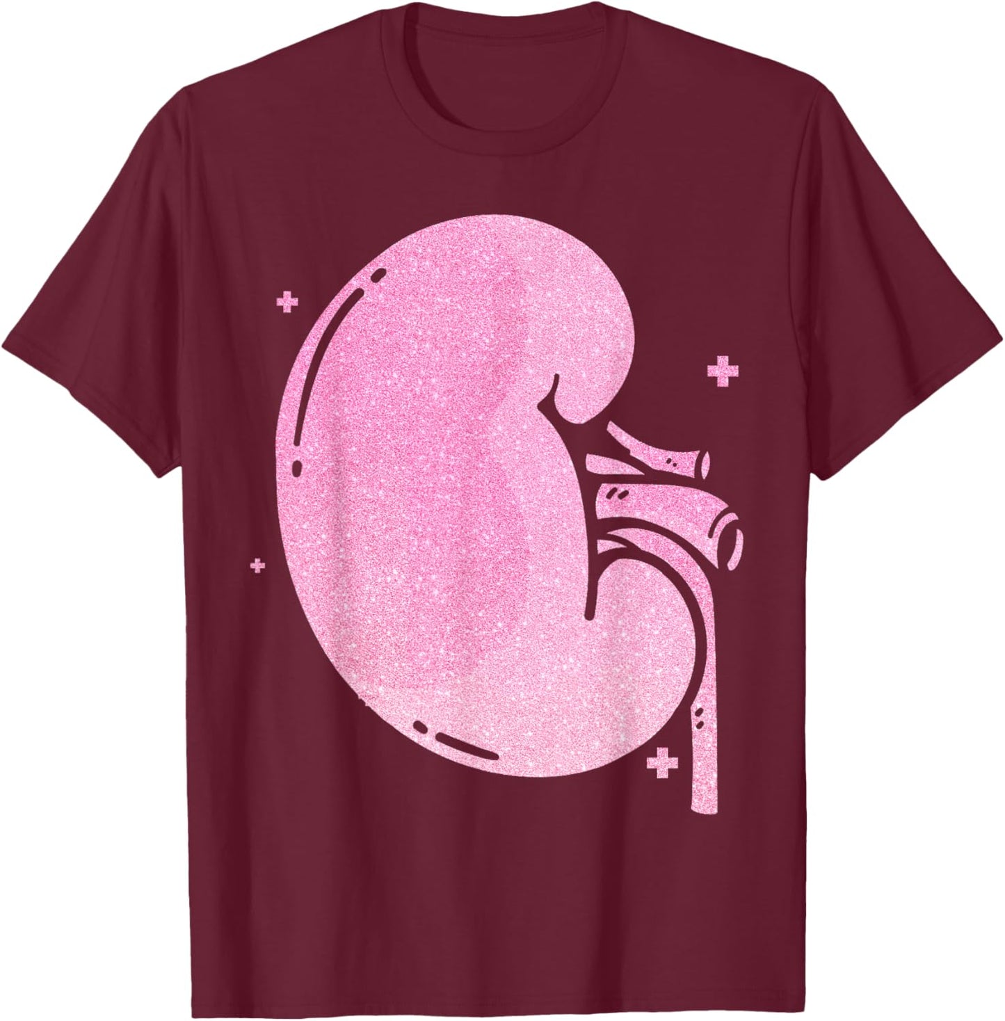 Dialysis Nurse Tech Technician Kidney Pink Diamonds T-Shirt - T-Shirt | Maroon