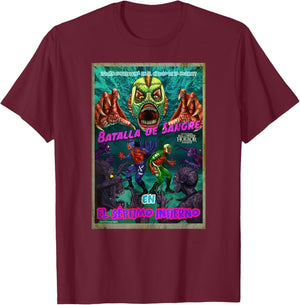 Universal Halloween Horror Nights Blood Battle with Monsters T-Shirt - T-Shirt | Maroon